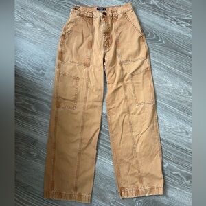 Abercrombie & Fitch High-Waisted Brown carpenter pants